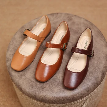 2023 Moterys siurbia batus Natūralios odos loaferiai Biuro ponia aukštos kokybės elegantiški batai Lagre dydis Retro elegantiškas stilius A98