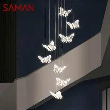 SAMAN Nordic Butterfly šviestuvai Modernūs šviestuvai Pakabinami šviestuvai Pagrindinis LED laiptų salei