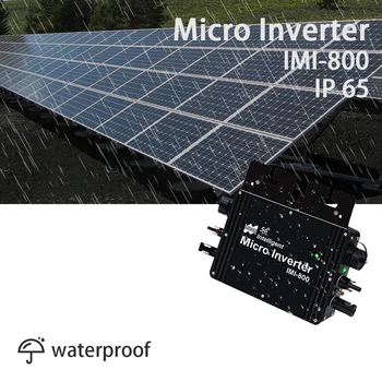 800W saulės tinklo kaklaraištis Mikroinverteris MPPT Sukurkite WIFI saulės keitiklį 22-50V į AC 120 / 230V QR kodas Mikro keitiklis Pure Sine Wave