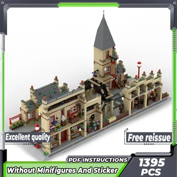 filmo modelis Moc statybinės kaladėlės Hogsmeader stoties išplėtimo technologija Moduliniai blokai Dovanos Kalėdiniai žaislai 