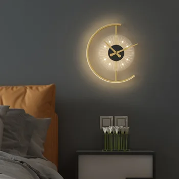 Modernus LED sieninis šviestuvas miegamajame Naktinė svetainė Įėjimas Sieninis laikrodis Art Sconce Indoor Home Decoratioan šviestuvas