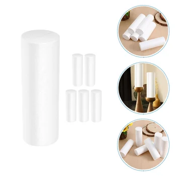 12.5/20cm Baltas cilindro formos polistireninis putų modeliavimas Cilindro kolonos papuošalai 