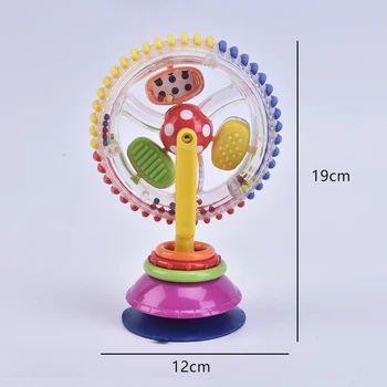 Kūdikis trijų spalvų besisukantis apžvalgos rato modelis Žaislinis vežimėlis Valgomojo kėdė Žaislas