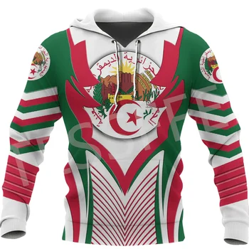 NewFashion Africa Country Alžyro vėliavos tatuiruotė retro sportinis kostiumas 3DPrint Harajuku Casual Streetwear Pullover Funny Jacket Hoodies 7