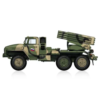 HobbyBoss 1/72 Russian BM-21 Grad Late Version Plastic Military Truck Display Model Building Kits Toy for Collecting TH23364