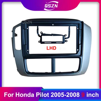 9 colių rėmo automatinis radijas Fascija Honda Pilot 2005-2008 Pagrindinis blokas Radijo prietaisų skydelis GPS stereofoninio skydelio montavimas 2 Din DVD
