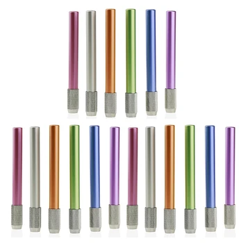 18PCS Metal Color Rod vieno galo pieštuko prailgintuvas Pieštuko prailginimo rašiklis Talpykla Rašiklio prailginimo pieštuko dėklas