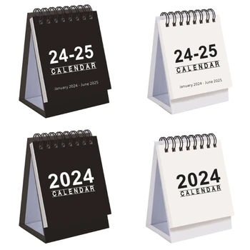 Nešiojamieji 2024 m. mini staliniai kalendoriai Nešiojamieji mėnesiniai kalendoriai Nešiojamieji darbalaukio kalendoriai, skirti naudoti biure ir namų mokykloje