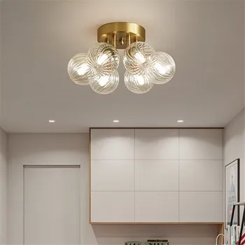 šiaurietiški prabangūs lubų šviestuvai stiklo burbulinės lempos Kūrybingas dizainerio apšvietimas Miegamojo virtuvė salos namo apdaila