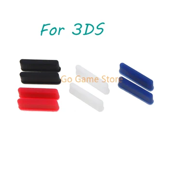 50pairs Viršutinis viršutinis LCD ekranas Priekinis juodas lipnus padas Guminis kojų dangtelis 3DS žaidimų konsolės pakeitimui