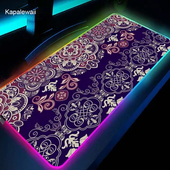 Didelis persų kilimas Pelės kilimėlis RGB žaidimų priedai Pelės kilimėlis Užrakinimo kraštas Pelės kilimėlis LED šviečiančios klaviatūros pagalvėlės Office Deskmat