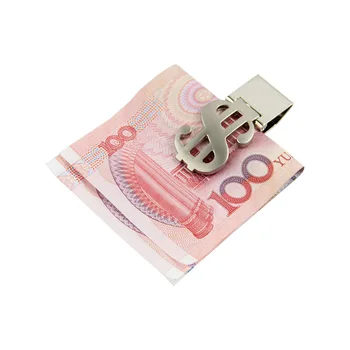 plonas pinigų spaustukas Nerūdijančio plieno grynųjų pinigų vekselių kredito kortelių laikiklis Naujo dolerio dizainas 066C