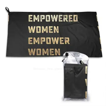 Įgalintos moterys įgalina moteris Mada Minkštas vonios rankšluostis Greitas sausas juodas auksas Nelaimingas įgalinimas Pakelti moterų teises Lygybė