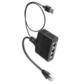 F3MA RJ45 eterneto skirstytuvas nuo 1 iki 3 iš 100 Mbps tinklų skirstytuvas su USB maitinimo kabeliu LAN interneto skirstytuvo jungtis