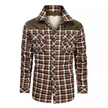 Vyriškos striukės Vilnoniai šilti marškiniai Žieminiai plediniai marškiniai Paltai Aukštos kokybės vyriški medvilniniai laisvi verslo laisvi viršutiniai marškiniai Striukės