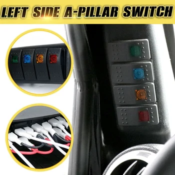 Car A-Pillar Switch Pod Panel Left Side Rocker for Jeep Wrangler JK 2007-2017