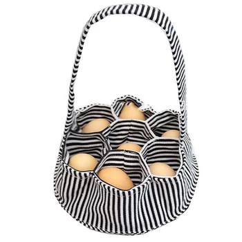 Kiaušinių surinkimo organizatorius Kiaušinių maišeliai Drobė Kiaušinių surinkimo krepšelis Nešiojamas kiaušinių krepšelis, tinkamas šeimos ūkiams Lengva naudoti