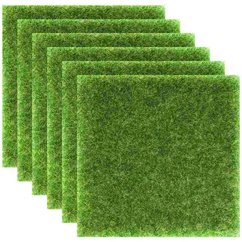 6vnt Dilimui atsparios netikros vejos kompaktiški žolės kilimėliai 