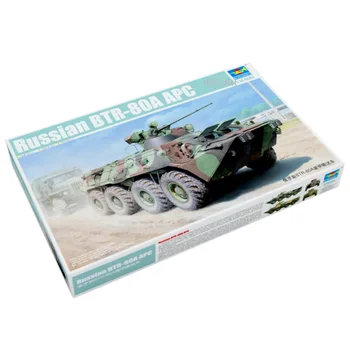 Trumpeter 01595 1/35 Russian BTR-80A BTR80 APC Armored Personnel Carrier Military Gift Plastic Assembly Model Toy Building Kit