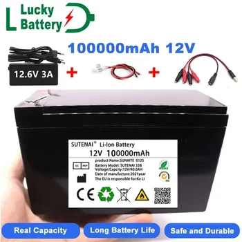 Lucky Li Ion 18650 akumuliatorinis elektromobilis Ličio baterijų paketas 9V- 12V 50Ah 100Ah įmontuotas BMS 30A didelė srovė