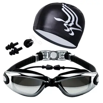 Akiniai apsauga nuo rūko apsauga nuo UV spindulių Plaukimo akiniai Plaukimo vyrai Moterys Vandeniui atsparus plaukimas Kepurės nosies spaustukas Žvejybos baseino įrangos rinkiniai