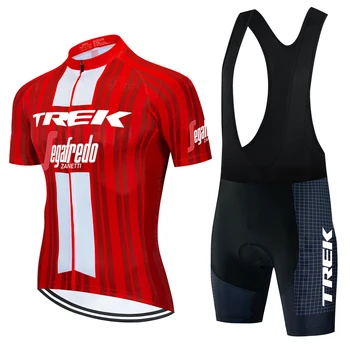Vyriški dviračių drabužiai Dviračių drabužiai TREK vasaros dviračių sportas 2024 Mtb Man Jersey Pro Team Bib Complete Aprangos šortų komplektas Sportinės kelnės