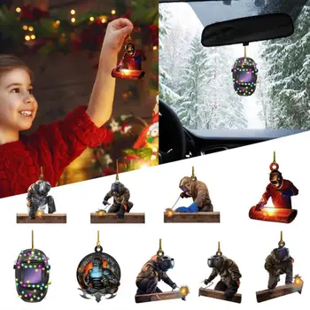 Suvirintojas Važiuojantis automobilis Kalėdinis pakabinamas ornamentas Kambario dekoras Dekoras 