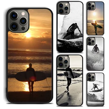 Beach Surf Board Ocean Waves telefono dėklo dangtelis Apple 6 7 8 Plus XR XS SE2020 iPhone 15 14 11 12 13 mini Pro Max coque
