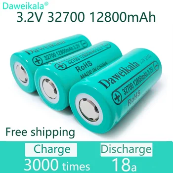 Nauja 32650 12800mAh 3.2V lifepo4 baterija Profesionali ličio geležies fosfato baterija Plokščios galvutės vidinė varža mažesnė nei 7