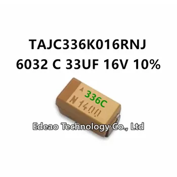 10Pcs/LOT NEW C-Type 6032/2312 C 33UF 16V ±10% Žymėjimas:336C TAJC336K016RNJ SMD tantalo kondensatorius
