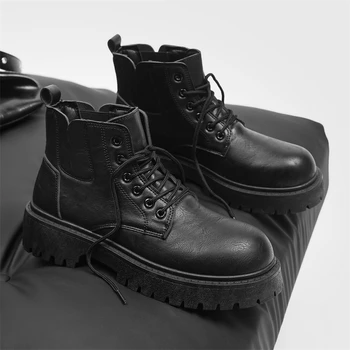 Vyriški odiniai laisvalaikio batai Odiniai Prekės ženklas Vyriški batai 2023 Ruduo Naujas darbas Sauga Žieminiai batai Dizaineris Vyriški butai Darbo saugos batai