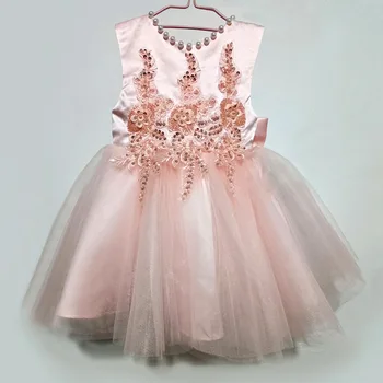 Princesės tiulio suknelė mergaitėms Vaikai Krikštynos Rožinės suknelės Mažyliai Pirmojo gimtadienio vakarėlio kostiumas Vaikiškas butikas Chalatas