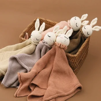 Minkštas & Kūdikių čiulptukas Rankšluostis Paguodžianti antklodė Baby Soft Nursing Blanket Baby Rabbit Comforter kūdikiams ir mažiems vaikams
