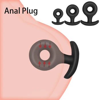 Silikoninis analinis kištukas užpakalio kištukai Analinis atidarytuvas Sekso žaislai vyrams Moterys Išangės dildo Springback analinis prostatos masažuoklis Suaugusiųjų sekso produktai