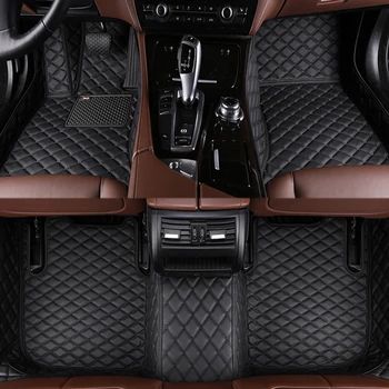 Dirbtinės odos individualūs automobilių grindų kilimėliai Lifan 520 sedanui 2006-2015 metai Interjero detalės Automobilių aksesuarai Kilimas