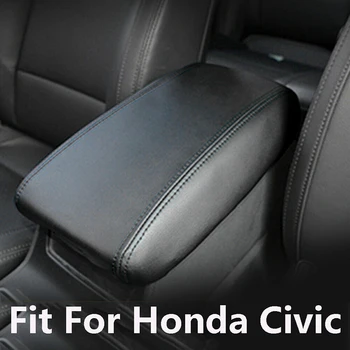 odinės automobilių durelių plokštės Centrinės porankių konsolės dangtelio oda Honda Civic 2012 2013 2014 2015 Juoda dulkėms atspari apsauga