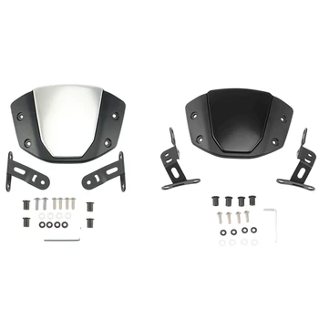 2Set motociklų priekinis stiklas priekinis ekranas Honda, sidabras ir juoda