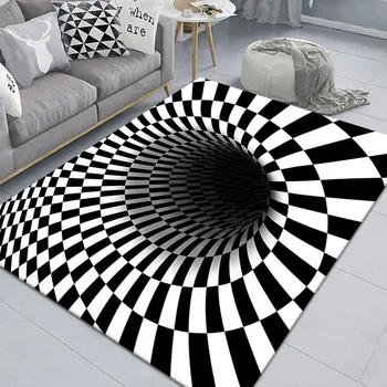 3D optinė iliuzija Namų įėjimas kilimas Kilimas Durų kilimėlis Trippy Svetainės kilimėlis Neslidus prieškambaris Miegamasis Vonios kilimėlis Virtuvės grindų kilimėlis
