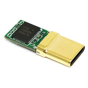 USB-C vyriškas kištukas, dekoderio lustas ALC5686, paauksuotas 1U, 32 bitų 384 Khz garso kištukas, greito įkrovimo jungtis 