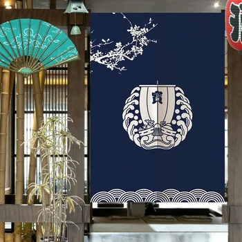 japoniško stiliaus laivas Bangos Lininės durys Užuolaidos Svetainės pertvara Feng Shui užuolaidos Virtuvės dekoras Noren Kabanti pusiau užuolaida