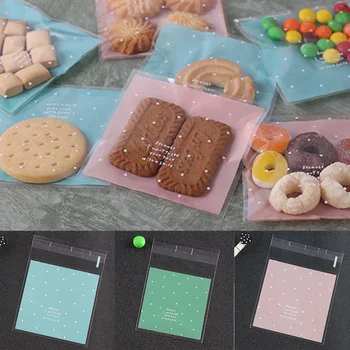 100vnt Kalėdinių saldainių sausainių dovanų maišeliai Plastikiniai lipnūs sausainiai Užkandžių pakavimo maišeliai Kalėdų vakarėlio dekoro favoritai