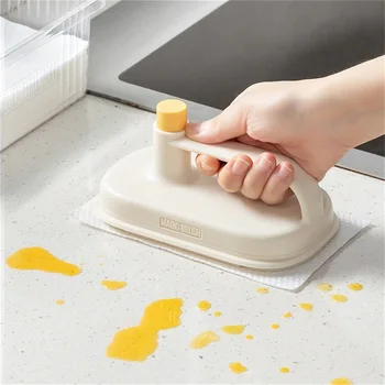Virtuvės valymo šepetys Daugiafunkcinis šveitimo šepetys Daugkartinio naudojimo valymo įrankis su keičiama šluoste namams
