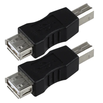 2X USB A tipo moteriškas į USB B tipo vyriškas adapteris