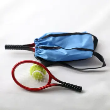 Simuliaciniai teniso lėlių teniso raketės rinkiniai Mini 1/6/1/12 Miniatiūrinis teniso modelių rinkinys 