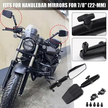 1pair motociklų veidrodžiai 360 laipsnių besisukantys sulankstomi galinio vaizdo šoniniai veidrodžiai vairo montavimo keturračių priedams M9B6