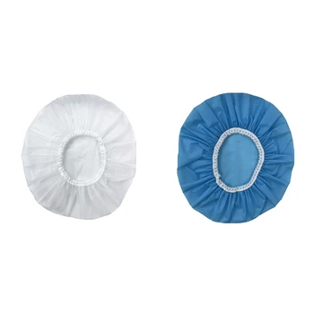 HOT-2Pcs Buitinė vandeniui atspari dušo kepuraitė, plaukimo kepuraitė, viešbučio elastinė dušo kepuraitė Plaukų rinkinys (balta&dangaus mėlyna)