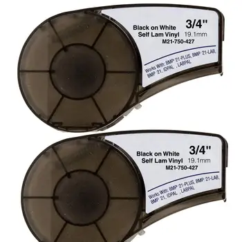 Hotsale terminio spausdinimo kasetės juostelė, suderinama su Brady M21-750-427 BMP21-PLUS etikečių spausdintuvas 38.1mm * 4.27m Juoda ant balto