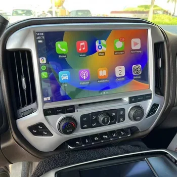 Chevrolet Silverado GMC Sierra 2015 - 2019 Android Car Radio 2Din Autoradio stereo multimedijos vaizdo grotuvo pagrindinio bloko ekranas