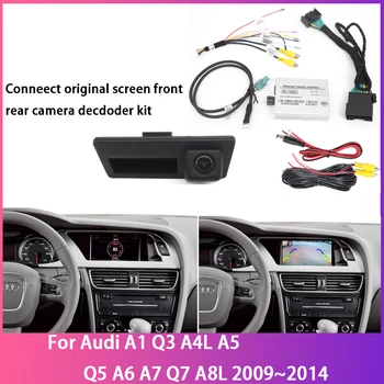 Automobilio galinio vaizdo atsarginė kamera Audi A1 Q3 A4L A5 Q5 A6 A7 Q7 A8L 2009 ~ 2014 Atvirkštinės kameros Full HD CCD dekoderio priedai