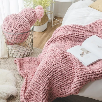 100% akrilas Mezgimo rankomis paprasta lova naudojant plaunamą super milžinišką antklodę